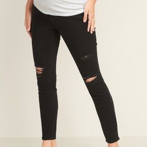 Distressed Rockstar Maternity Jeans